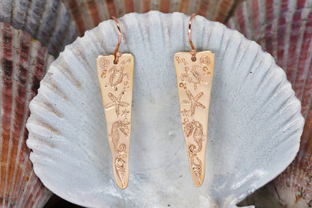 Ocean Triangle Earrings