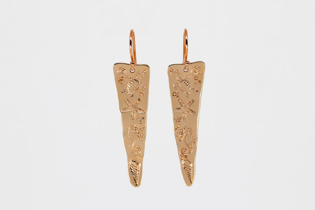 Ocean Triangle Earrings
