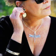 Large Fused Dragonfly Pendant