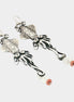 Squid Earrings with Moonstone & Coral