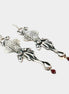 Squid Earrings with Garnets
