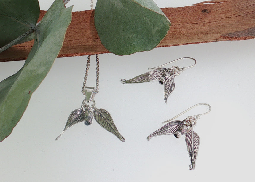 Gum Leaf and Gumnut Pendant