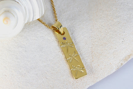 Dragonfly Rectangle Pendant