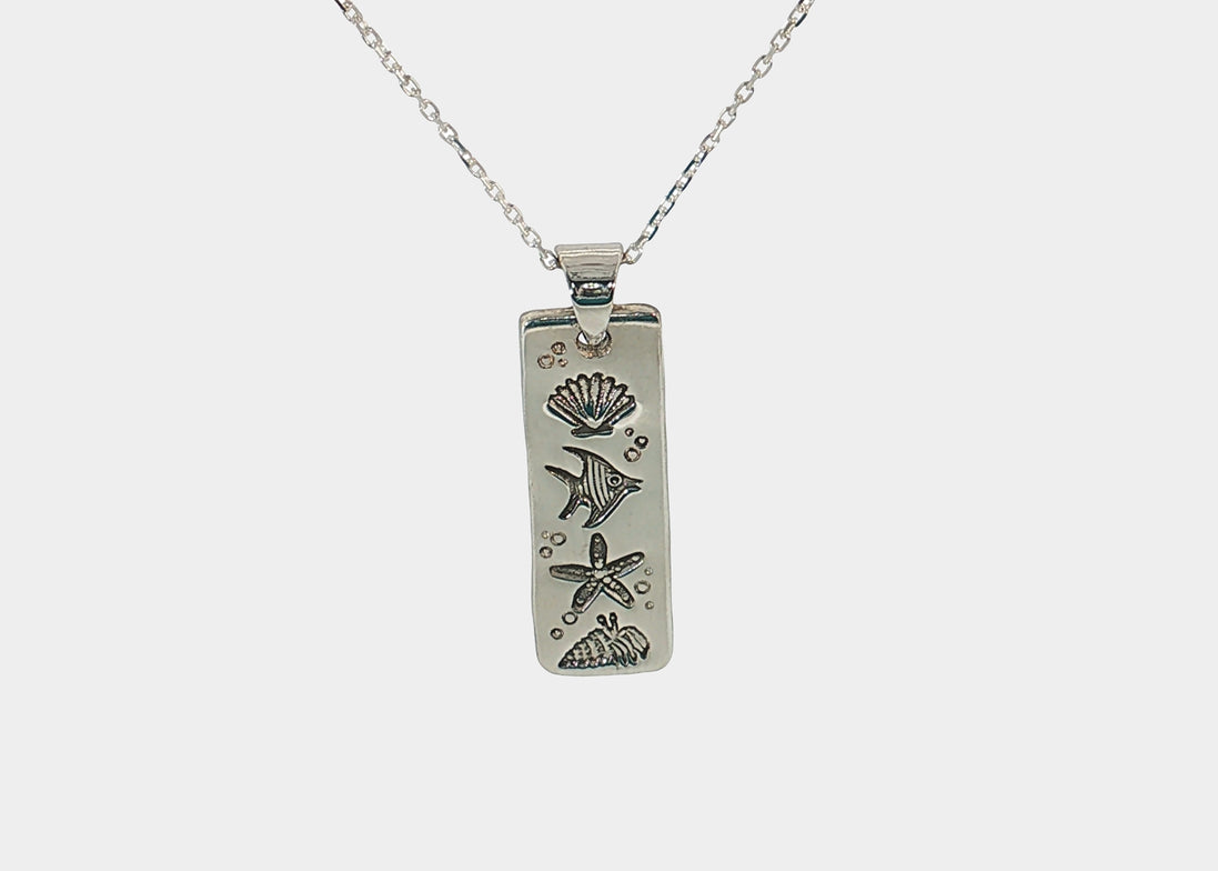 Ocean Rectangle Pendant