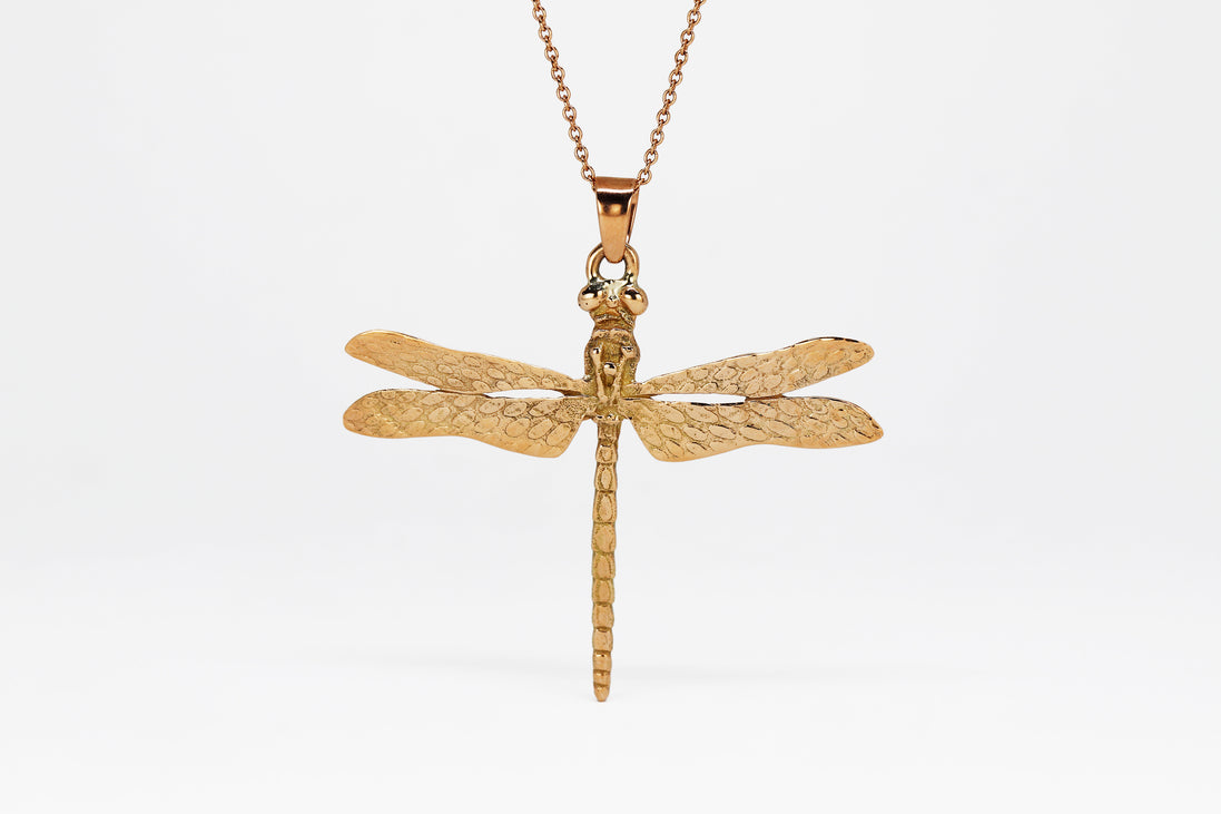 Rose Dragonfly Pendant