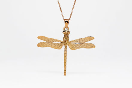 Rose Dragonfly Pendant