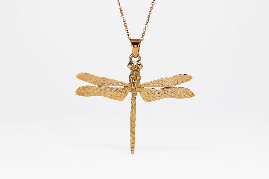 Rose Dragonfly Pendant