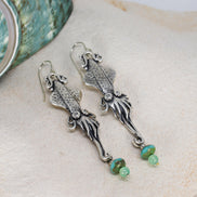 Squid Earrings with Aventurine & Turquoise