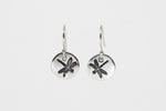 Round Small Disc Earrings - Dragonfly