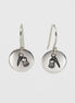 Round Small Disc Earrings - Gum Leaves