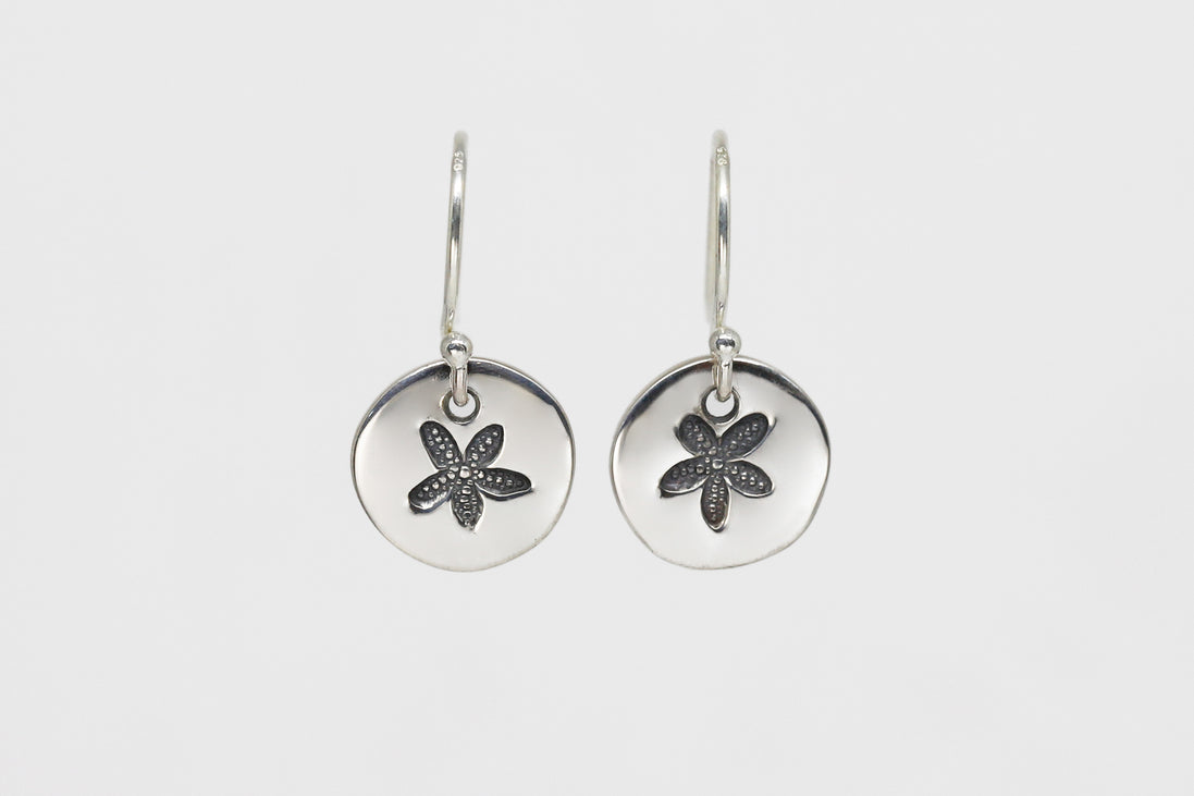 Round Small Disc Earrings - Starfish