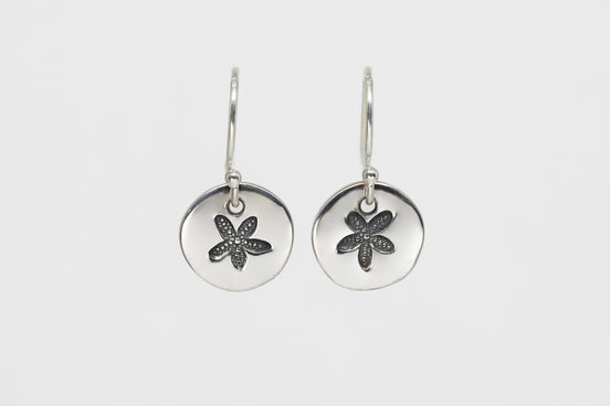 Round Small Disc Earrings - Starfish