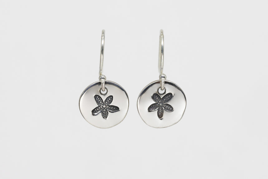 Round Small Disc Earrings - Starfish
