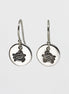 Round Small Disc Earrings - Turtle