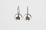 Round Small Disc Earrings - Turtle