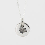 Round Medium Disc Pendant - Bee
