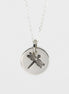 Round Medium Disc Pendant - Dragonfly