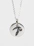 Round Medium Disc Pendant - Gum Leaves