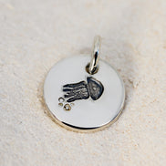 Round Medium Disc Pendant - Jellyfish