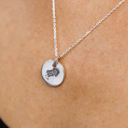 Round Medium Disc Pendant - Jellyfish