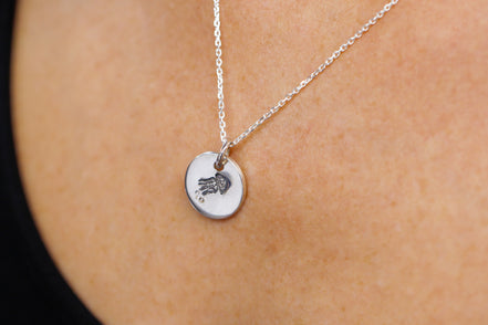 Round Medium Disc Pendant - Jellyfish