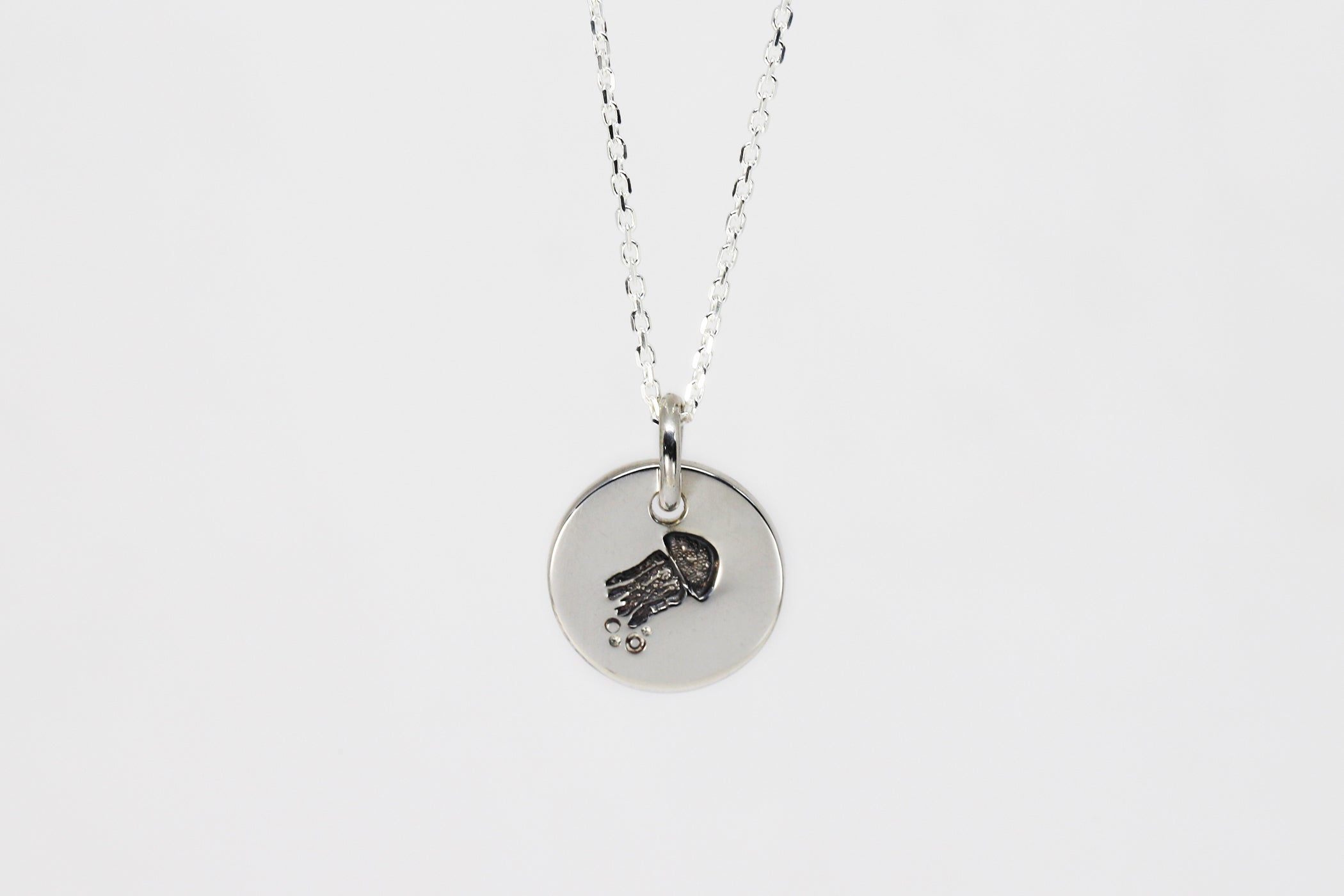Round Medium Disc Pendant - Jellyfish