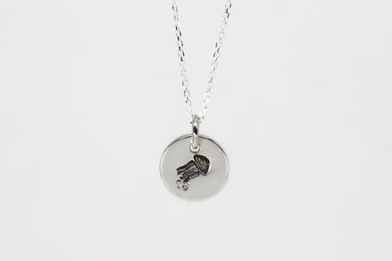 Round Medium Disc Pendant - Jellyfish