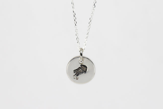 Round Medium Disc Pendant - Jellyfish