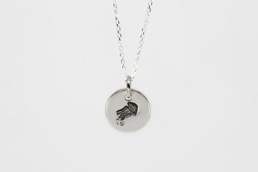 Round Medium Disc Pendant - Jellyfish