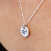 Round Medium Disc Pendant - Shell