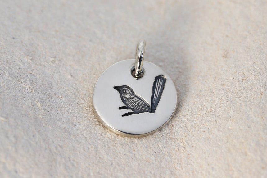 Round Medium Disc Pendant - Wren
