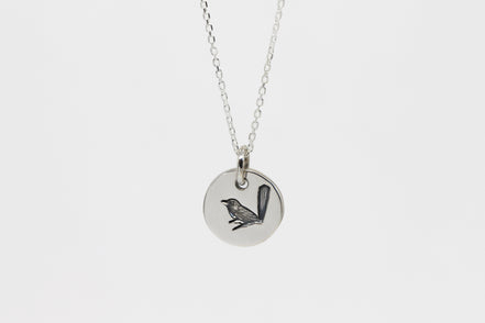 Round Medium Disc Pendant - Wren