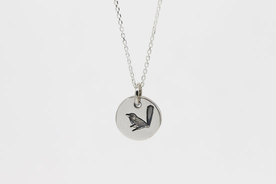 Round Medium Disc Pendant - Wren