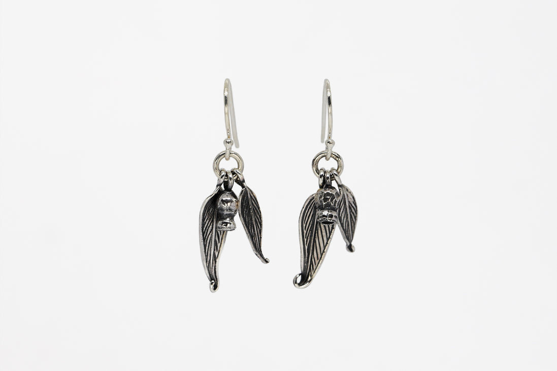 Gumnut Earrings Patina