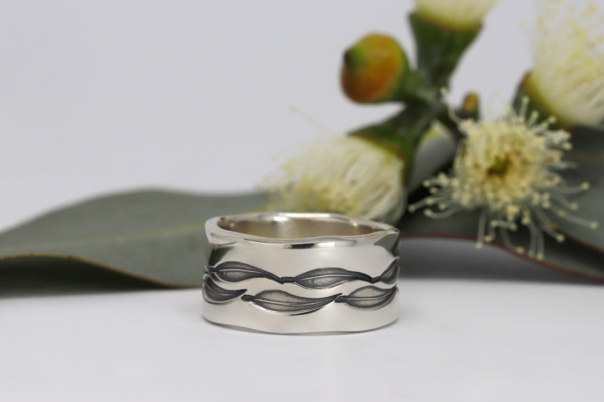 Gum Leaf Ring Collection. - Size P
