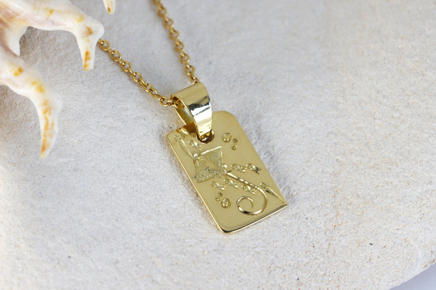 Stingray Rectangle Pendant