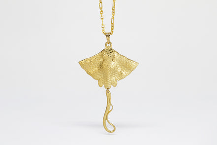Large Stingray Pendant 9YG